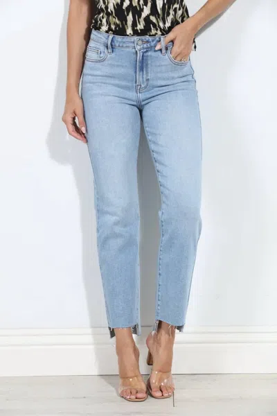 Hidden Straight Leg Jeans In Light Blue