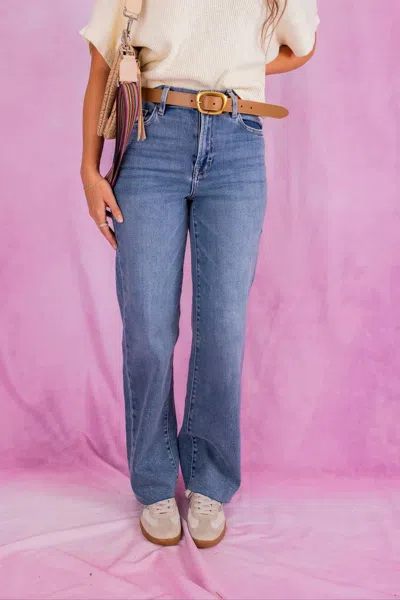 Hidden Stretch Dad Jeans In Medium In Multi