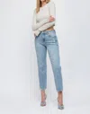 Hidden Tracey Cropped Straight Jeans In Medium Light In Multi