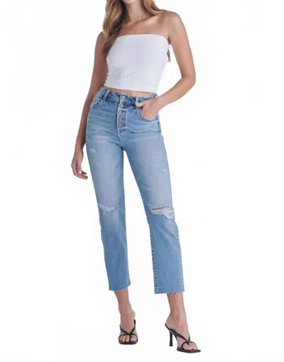Hidden Tracey Destroy High Rise Jeans In Medium Wash In Blue