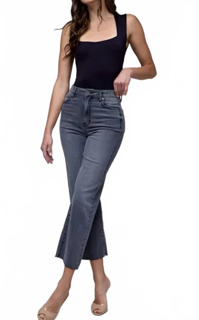 Hidden Tracey High Rise Straight Leg Jeans In Grey In Gray