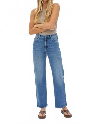 Hidden Tracey Straight Jeans In Medium Dark In Blue