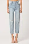 Hidden Tracy High Waist Straight Denim In Blue In Blue