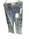 Hidden Women's Happi Cargo Flare Jeans In Blue