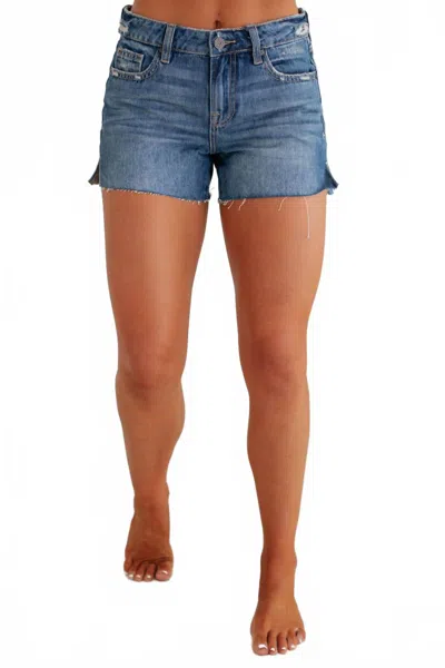 Hidden Women's Kenzie Back Patch Pocket Short In Medium Dark In Blue