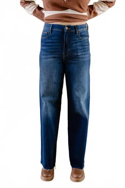 Hidden Women's Logan High Rise Dad Jean In Dark Blue