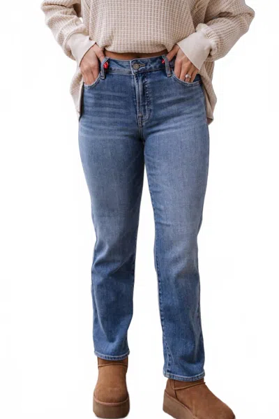 Hidden Women's Quinn Mid Rise Cigarette Skinny Jeans In Blue