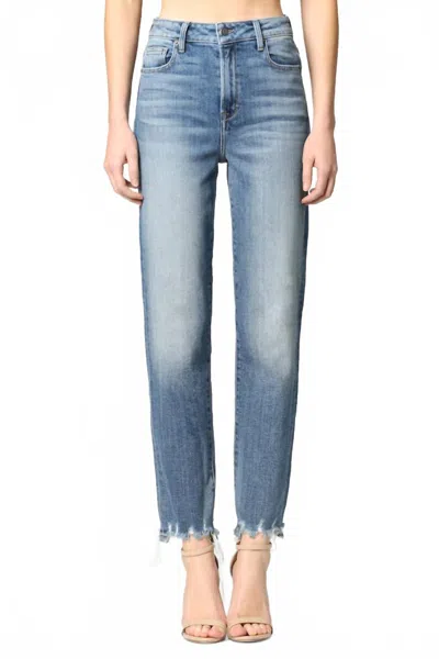 Hidden Women's Tracey Hi Rise 28 Inch Straight Jean In Medium Wash In Blue