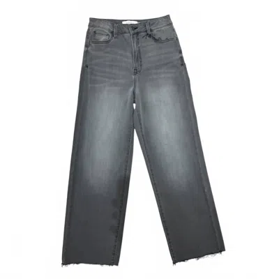 Hidden Women's Tracey High Tracey Straight Stretch Jean In Smoke In Gray