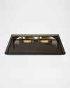 Hiddin Bronze Overflow Feeder Tray, Extra Large In Bronze