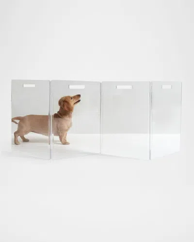 Hiddin Clear 4-panel Low Zig Zag Pet Gate