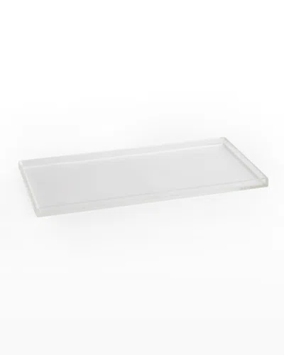 Hiddin Clear Overflow Feeder Tray, Small In White