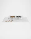 Hiddin Clear Vinyl Pet Food Mat, Small In Clear