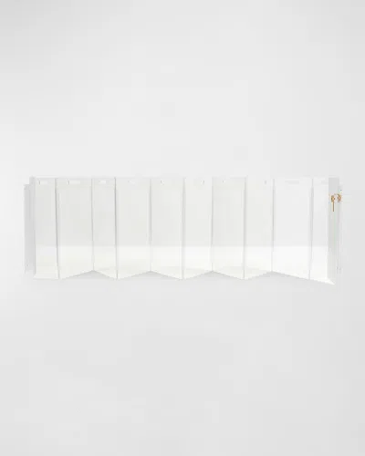 HIDDIN CLEAR WALL-MOUNTED ZIG-ZAG PET GATE, 10-PANEL