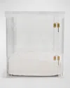 Hiddin Large Clear View Pet Crate With Gold Latch In Khaki