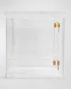 Hiddin Large Clear View Pet Crate With Golden Latches In Clear