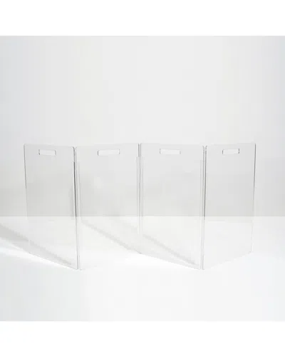 Hiddin Low Pet Gate 4-panel Zig Zag Options In Clear