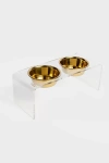 Hiddin Medium Clear Double Pet Feeder
