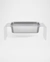 Hiddin Medium Clear Trough Single Bowl Feeder, 1 Gallon