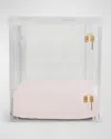 Hiddin Medium Clear View Pet Crate With Golden Latch In Blush