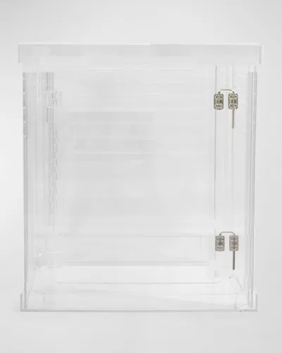 Hiddin Medium Clear View Pet Crate With Silver Latches