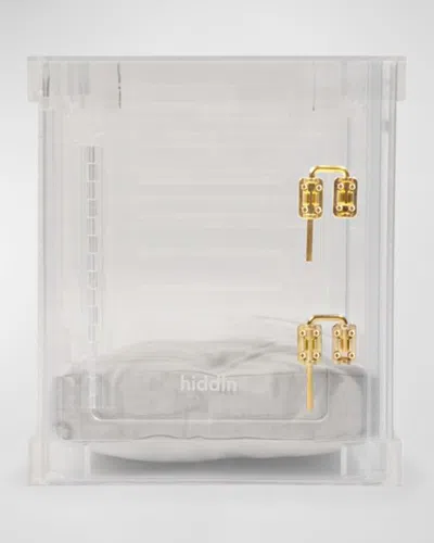 Hiddin Small Clear View Pet Crate With Golden Latch In Linen