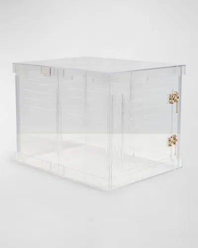 Hiddin Small Clear View Pet Crate With Golden Latches