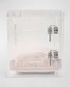 Hiddin Small Clear View Pet Crate With Silver Latch In Blush