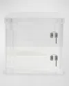 Hiddin Small Clear View Pet Crate With Silver Latches In Clear