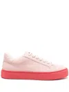 Hide & Jack Low-top Leather Sneakers In Pink