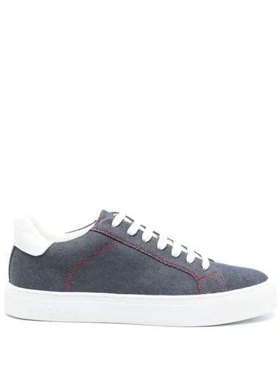 Hide & Jack Low-top Lace-up Sneakers In Blue