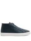 Hide & Jack Essence High-top Leather Sneakers In Blue
