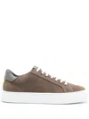 Hide & Jack Contrast-panel Low-top Sneakers In Brown
