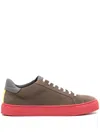 Hide & Jack Colour-block Panelled Suede Sneakers In Brown