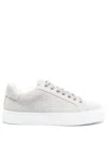 Hide & Jack Embossed-effect Low-top Sneakers In Grey