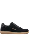 Hide & Jack Logo-print Suede Sneakers In Black