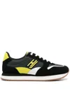 Hide & Jack Side Logo-patch Low-top Sneakers In Black