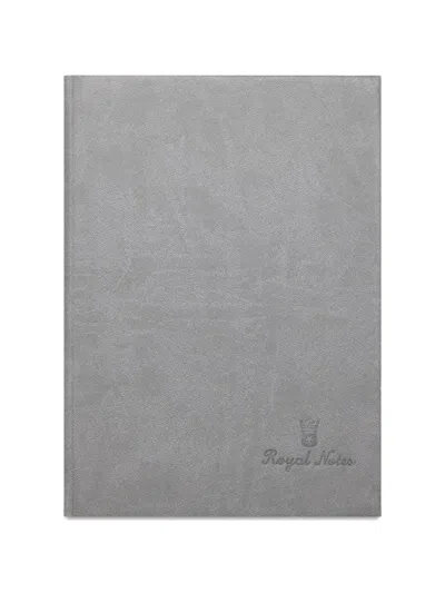 Hide & Jack Royal Notes Pebbled-effect Notebook In Gray