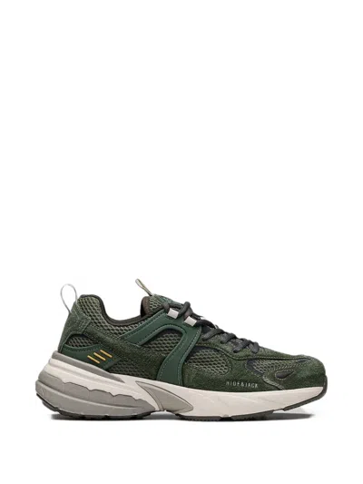Hide & Jack Running 2000 Panelled Sneakers In Green