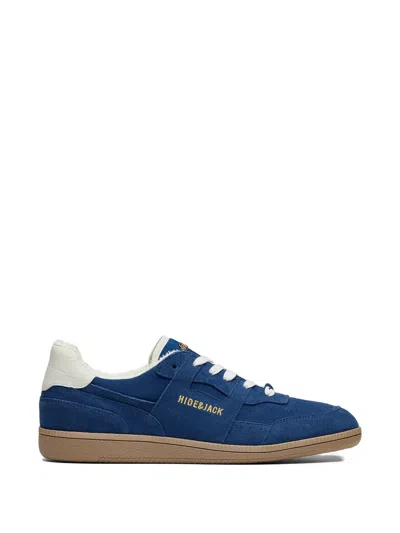 Hide & Jack Shaggy Suede Sneakers In Blue