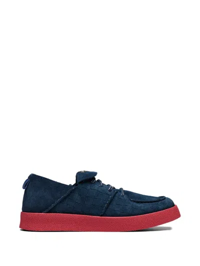 Hide & Jack Textured Platform Sneakers In Blue