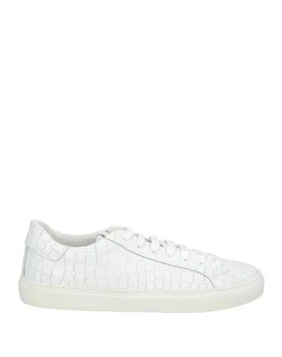 Hide & Jack Man Sneakers White Size 11.5 Leather