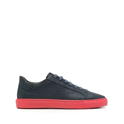 Hide & Jack Leather Sneakers In Blue