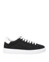 Hide & Jack Woman Sneakers Black Size 6 Textile Fibers, Leather