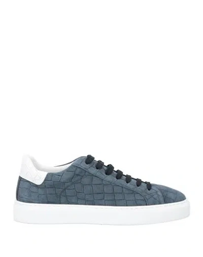 Hide & Jack Woman Sneakers Slate Blue Size 8.5 Leather