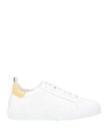 Hide & Jack Woman Sneakers White Size 6 Leather, Textile Fibers