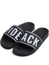 Hide & Jack Logo-embellished Slides In Black