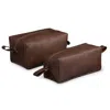 Hides Leather Co. Black Leather Organizer, Handmade Dopp Kit
