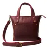Hides Leather Co. Brown / Red Mini Leather Bordeaux Tote Bag  For Women