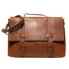 Hides Leather Co. Men's Brown Handmade Leather Messenger Bag, Urban Laptop Briefcase